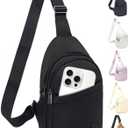 MAXTOP Crossbody Bags for Women Men Lightweight Sling Bag Fanny Packs for Travel Casual Outdoors Gifts for Family Black