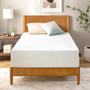 Zinus 12 Inch Twin Green Tea Memory Foam Mattress [New Version], Fiberglass Free, Medium Firm Feel, Zoned Pressure Relief, Certified Safe Foams & Fabric, Mattress in A Box (White)