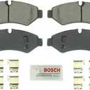 BOSCH BE2201H Blue Semi-Metallic Disc Brake Pad Set With Hardware - Compatible With Select Freightliner Sprinter 1500, Sprinter 2500; Mercedes-Benz Sprinter 1500, Sprinter 2500; REAR
