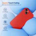 Miracase Designed for iPhone 14 Case with Screen Protector,[Upgraded Enhanced Camera Protection],Shockproof Liquid Silicone Case with Microfiber Lining, 6.1 inch, Red