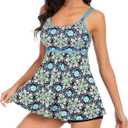 Zando Womens Swimsuits 2 Piece 2025 Tankini Bathing Suits Swim Suits for Women Swimwear Bathing Suit Top with Boyshorts (M)