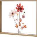Wooden Pressed Flower Frame, 10 x 12 Inch Double Acrylic Floating Picture Frame for Dried Flowers/Tabletop/DIY/Handicrafts [Wood Color]