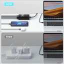 USB C Charger, 75W PD GaN3 Wall Rapid Charger Extension Cord with 3 U.S. AC Outlets and 1 Watch Wireless Charger, 2 USB-A Ports and 3 USB-C Ports, 9-in-1 Adapter for Office, Bedroom and Home