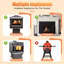 2 x Protalwell Wood Stove Gasket (5/16" x 72" Rope), Wood Stove Door Gasket, Grey Color Fiberglass Gasket, Wood Stove Door Seal, 5/16 in High Temperature Resistant Wood Stove Gasket Rope