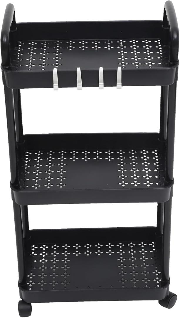 Rolling Storage Cart Multi-Utility Trolley Organizer for Kitchen Bathroom Living PP Material Mobile Shelving Rack for Easy Storage Organization Rolling Storage Cart Multi-Utility Trolley Organizer for Kitchen Bathroom Living PP Material Mobile Shelving Rack for Easy Storage Organization