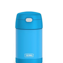 THERMOS FUNTAINER Insulated Food Jar, 16 Ounce, Kid Friendly Thermos Food Jar with Foldable Spoon, Denim Blue (16 Ounces, Electric Blue)