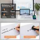 ORIENTOOLS Small Glass Desktop Whiteboard, Desk Whiteboard, to-do List Memo Desk Dry Erase Board with Storage, Computer Pad & Keyboard Stand, Desk Organizers with Accessories for Office, Home, School