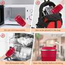 KETIEE Travel Coffee Mug Spill Proof 12oz, Insulated Travel Mug to Go, Reusable Coffee Cup with Seal Lid, Vacuum Stainless Steel Tumbler for Hot/Cold Drinks (Red) (G1-Christmas Red)