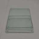 Hacaroa 4 Pack Tempered Glass Cutting Board with Rubber Feet, Rectangle Non-slip Chopping Board, Long Lasting Clear Glass Tray for Kitchen Countertop, Table, Shatter-Resistant, Heat-Resistant, 2 Size