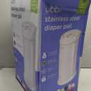 Ubbi Steel Diaper Pail, Odor Locking, No Special Bag Required, Award-Winning, Registry Must-Have, White