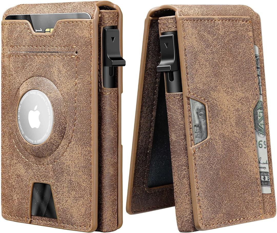 furid Airtag Wallet, Smart Wallet, Air Tag Wallet for Men, Leather Wallet with Airtag Holder, RFID Pop Up wallet, Credit Card Holder, Wallet for Men Slim Minimalist