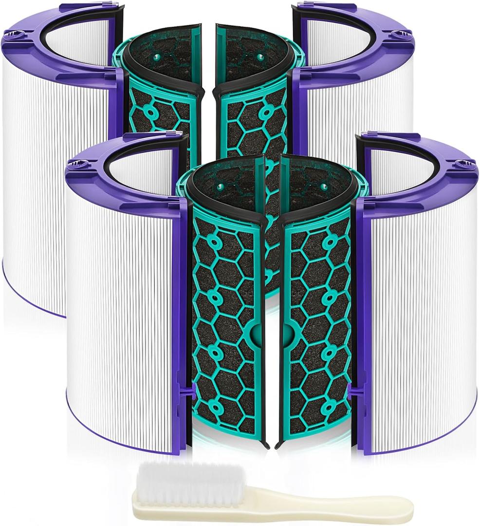 2 PACK TP04 HP04 DP04 Replacement Hepa Filter for Dyson HP04 TP04 DP04 TP05 DP05 Sealed Two Stage 360 Pure Cool Fan HEPA Filter & Activated Carbon Filter