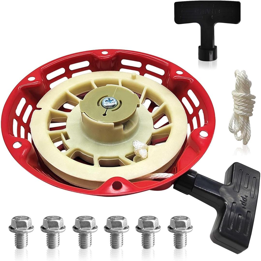 Recoil Starter with Start Rope Handle fit Honda GX120 GX160 GX200 Pull Starter Engine Lawn Mowers, Edge Cutter 4/5.5/6.5hp Motor Replace 28400-ZE1-003ZF 28400-ZH8-013YA