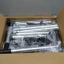 Loyoda Folding Walker with 2 Skis and 5" Wheels, Lightweight Walkers for Seniors and Adults, Supports Up to 350 Pounds, Adjustable Height, Compact Standard Walker, Black