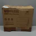 Vinyl Record Player Turntable with Built-in Bluetooth Receiver & 2 Stereo Speakers, 3 Speed 3 Size Portable Retro Record Player for Entertainment and Home Decoration (Orange)