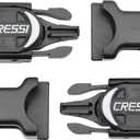 Cressi Buckles for Fins, Black, Rondine - Reaction - Frog Plus