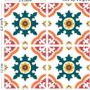 Spanish Portuguese Azulejo Style Peel and Stick Backsplash Tile Stickers Set of 16 pcs(5.9_10)