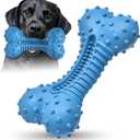 Dog Toys for Aggressive Chewers, Chew Toys for Medium Large Dogs, Durable Natural Rubber Toys with Bacon Flavor, Indestructible Dog Toy,Blue