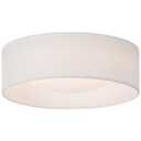 CALOKES 13" White Fabric Flush Mount Ceiling Light, 24W 3000K LED Closed to Ceiling Light Fixture with Classic Linen Drum Design for Bedrooms, Kitchen, Dining Room, Hallway