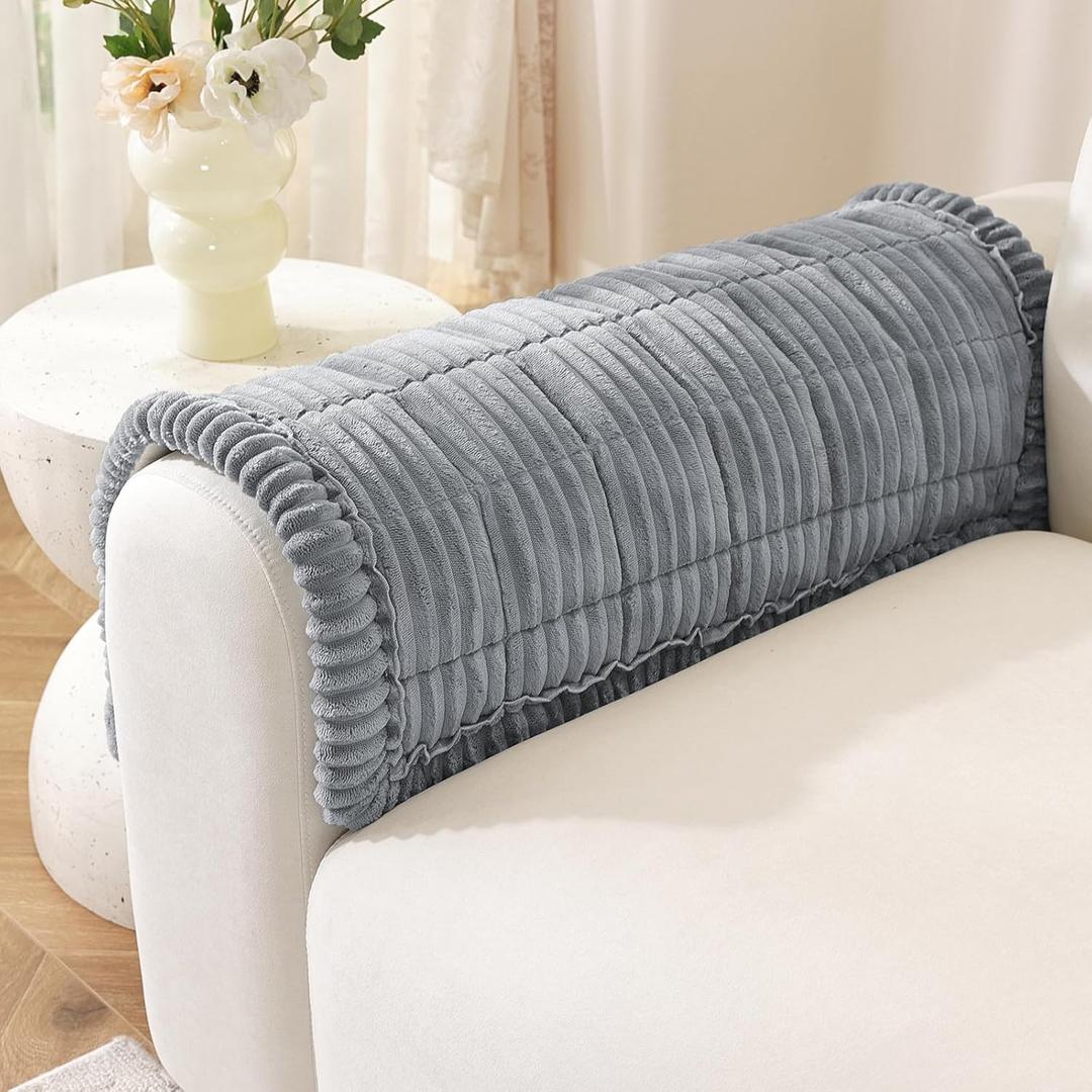OstepDecor Washable Couch Cover for Dogs, Thick Pet Friendly Sofa Covers, Soft Couch Protector, Paw Cart Sofa Slipcovers, Cushion Protector for Leather, Sectional, Loveseat (20" x 24", Blue Grey)