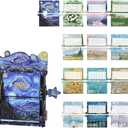 2026 calendar desk calendar Wooden Hand-Crank Monthly Flip Calendar - DIY Assembled Tabletop Art with Classic Oil Painting Masterpieces for Office Decor, Home, Gift