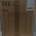 EKO Madison Brushed Stainless 50 Liter/13.2 Gallon Step Trash Can with Inner Liner - Fingerprint Resistant Finish