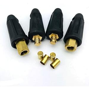 KINGQ Welding Cable Joint Quick Connector Pair DINSE-Style 100Amp-200Amp (#6-#4) 16-25 SQ-MM 2-set