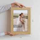 Hongkee 6x9 Picture Frame Set of 2, Made of Real Glass and Natural Oak Wooden Frame - 6 by 9 Photo for Wall or Tabletop Display, Natural Oak