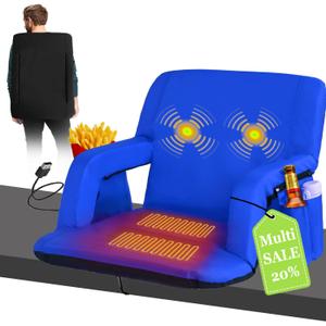Stadium Seat for Bleachers, Heated, Blue