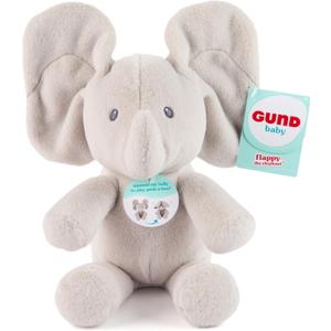 GUND Baby Peek-a-Boo Flappy Elephant Plush, Elephant Stuffed Animal, Baby Toy for Ages 0 and Up, Gray, 7" (Batteries Not Required)
