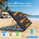 Solar Panels, 200w bifacial n Type 18bb A+ Grade Solar Module IP68 Waterproof 25% high Efficiency Solar Cell 200 watt Solar Panel 12v for Off Grid RV Boat Rooftop Camper (200W Bifacial)
