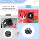 Aunginsy Fuel Tank Cap Replacement Anti-theft Lock Cap Compatible with Toyota Tacoma 2016-2026, Car Door Fuel Tank Cover W/Lock Gas Cap Tank Trim Cover Fuel Filler Door Protector with Keys Accessories