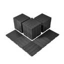 VEVOR 54 sq. ft Plastic Interlocking Deck Tiles, 54 Pack,12"x12" Waterproof Non-Slip Outdoor Flooring All Weather Use, Patio Floor Decking Tiles for Porch Poolside Balcony Backyard, Dark Grey