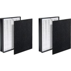 Fette Filter - 2 Set Premium Air Purifier Replacement Filter, Compatible with Levoit LV-H126 Air Purifier (2 Hepa 2 Carbon)