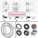 2 x Othmro 20Pcs 626-2RS Deep Groove Ball Bearings, Double Plastic Sealed Bearings, Carbon Steel Roller Guide Bearing 0.24x0.75x0.24inch for Dental Equipment Skateboards Ship Rudder Shafts Scooters