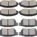 SCITOO D374 D465 Front Rear Ceramic Brake Pads Sets Fit For Acura CL 1997-1999,For Honda Civic 2002-2003 2006-2011,For Honda For Accord 1991-2002