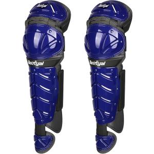 Baseball Softball Catcher Leg Guards Shin Guards for Youth Adult (12"-Youth Blue)
