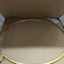 Bar Cart with 2 Mirrored Shelves, Modern Metal Bar Serving Cart, Gold Round Bar Carts for The Home/Kitchen/Club/Living Room, Rolling Wheeled Design (28.34''x14.96''x30.7'') (Gold/Clear Glass)