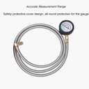 Exhaust Back Pressure Tester, Exhaust Back Pressure Gauge Kit, Professional Diesel Engine Diagnostic Tool with 6ft Hose & M12 M18 Adapter, Car Catalytic Converter Clog Tester