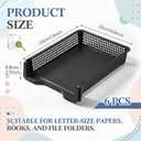 Geetery Turn in Trays Classroom, Black, Set of 12