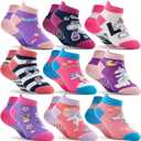 Baby Girls Boys Toddlers Grips Socks Kids Non Slip Anti Skid Ankle Cotton No Show Socks with Grippers (5-8 Years, Rainbow Unicorn a)