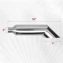 5 Inch Inlet 7 Inch Outlet Polished Stainless Steel Miter Angle Cut Diesel Smoker Exhaust Stack Tip Diesel Exhaust Tip(Stack Smokers 5" ID Inlet 36" Long)