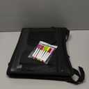 UTOLOVE 2Pcs Kids Travel Tray, Kids Travel Trays for Car Seat, Road Trip Essentials for Toddler, Carseat Lap Tray with Dry Erase Board & Storage Organizer for Road Trip Activities for Kid, Black