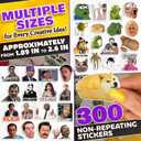 2 x 300 Pcs Funny Meme Stickers Waterproof Funny Stickers for Adults, Non-Repetitive Vinyl Decals for Laptops, Water Bottles, Phones, Skateboards, DIY & Scrapbooking, Unique Designs for Personalization