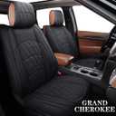 YIERTAI Seat Covers Compatible with Jeep Grand Cherokee 2011-2026 Pickup Truck Laredo Limited Classic Trackhawk Front Seats Airbag Compatiable Waterproof Leather Car Cushion Protectors