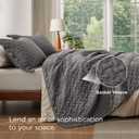 Bedsure Quilts King Size - Grey Bedspreads King Size with Basket Weave Pattern, Soft Quilt Bedding Set, Lightweight Comforter Set Coverlet for All Seasons with 2 Pillow Shams (106" x 96") | Skin-Friendly Soft, All-Season Comfort, Breathable, Lightweight, Machine Washable