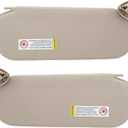 Left Driver & Right Passenger Side Sun Visor Gray Compatible with Chevy Express GMC Savana 1500 2500 3500 4500 1999-2019, Replaces# 84054688 84054695 20883004 25999923 (Pair)