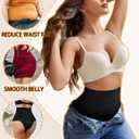 Avidlove Women's Shapewear Tummy Control Thong Mid Waist Lightweight Shaping Underwear Panty Girdle Body Shaper Brief (Black, M)