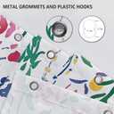 Floral Shower Curtain for Bathroom Decor, Modern Asthetic Bathroom Curtain Set, Waterproof Fabric Shower Curtain with Hooks, Artwork by Artist, Machine Washable, 72x72 in