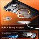 Poetic Spartan Case with Ring Stand for iPhone Air, [Camera Control Button][Magsafe Compatible], Full Body Rugged Shockproof Protective Cover Case, Metallic Gun Metal